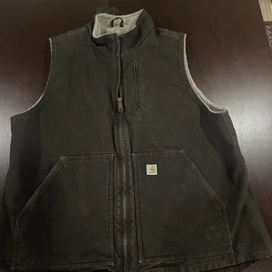 Carhartt gilet da lavoro donna marrone sherpa foderato tela anatra taglia 1X - Foto 1 di 12
