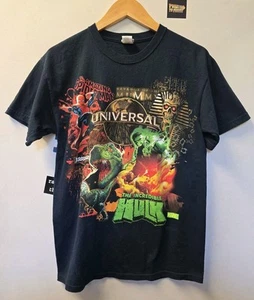 T-shirt Universal Studios années 2000 M 2009 Hulk Spider-Man Jurassic Park - Photo 1/5