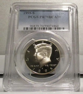 1995-S KENNEDY HALF DOLLAR GRADED A PCGS PR70DCAM - Picture 1 of 2