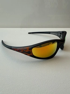 Chaqueta recta Oakley FMJ 7,62 Gunmetal con llamas naranjas - lentes de iridio Fire Foto 1 de 4