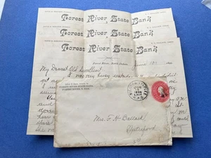1899 FOREST RIVER ND 5pg LETTER RICHMOND TX FLOOD DISASTER ! RPO + STATE BANK AD - Picture 1 of 4