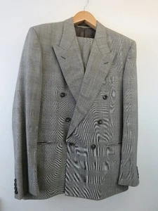 Vintage Aquascutum Grey Check Two-piece Suit, Size 46/36 - Picture 1 of 13