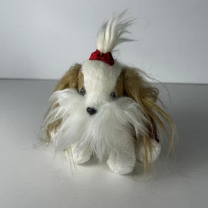 Peluche cane cucciolo Russ Freeda Berrie Shih Tzu "Fluffy" con arco 8" - Foto 1 di 7