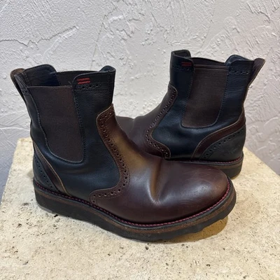 Nik Kacy Género Neutro Brogue Dos Tonos Botas Cuero Chelsea EU 37 Foto 1 de 4