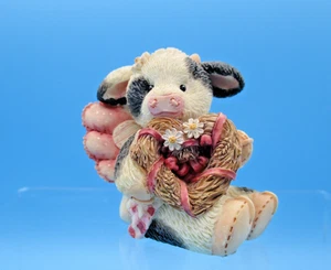 Enesco Mary’s Moo Moos “I Love You Dairy Much” Cow Figurine 1995 Collectible - Picture 1 of 7