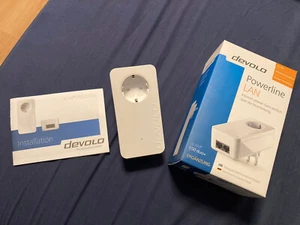 Devolo Powerline 550 Duo+ Steckdosen Netzwerk LAN 500Mbps Adapter Powerlan dlan - Bild 1 von 2