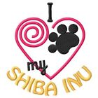 I "Heart" My Shiba Inu Ladies Fleece Jacket 1346-2 Size S - XXL