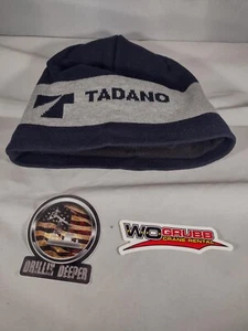Tadano Crane Beanie $Rare Blue/GREY Sticker Oilfield Mining Construction P165 - Picture 1 of 4