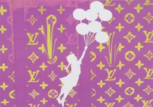 Death NYC Pop Art Grafikdruck Hommage an Banksy und Louis Vuitton, 2023 - Bild 1 von 11
