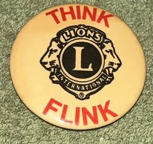 Lions Club vintage - Pulsante ""Think Flink - Foto 1 di 3