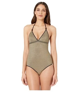 NWT Stella McCartney Lame One-Piece Swimsuit L - Picture 1 of 5