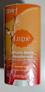 Lume Whole Body Deodorant Stick 72 Hour Odor Control Aluminum & Baking Soda Free - Picture 1 of 1