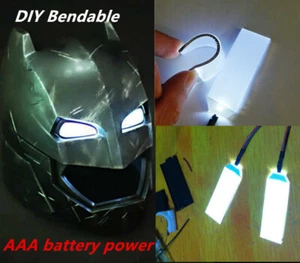 White Bendable LED Light Eyes for Iron Man Batman Helmet Pumpkin Mask Eye DIY - Picture 1 of 9