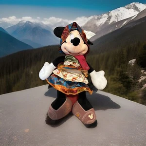 Bohemian Dress Minnie Mouse Disney Parks Authentic 15 Inch Plush Stuffed Doll  - Picture 1 of 6