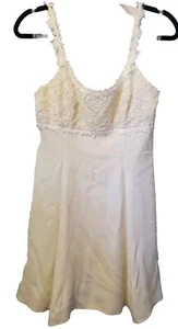 Vintage The White House Ivory Evening Dress Lace American Made Size Small/Medium - Picture 1 of 8