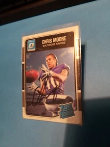 Chris Moore BALTIMORE RAVENS AUTOGRAPH Football Card 2016 Rookie Card - Picture 1 of 3