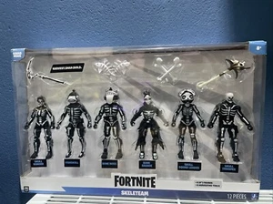Epic Games Fortnite Skeleteam confezione da 6 action figure 4 pollici SKULL TROOPER JAz - Foto 1 di 7