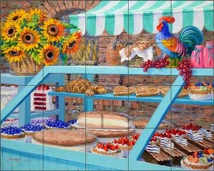 Kitchen Tile Backsplash Mikki Senkarik Bakery Cake Art Ceramic Mural MSA254 - Picture 1 of 5