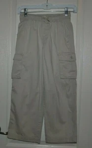 L.L. Bean Boys Khaki Cargo Drawstring Pants Size 8 - Picture 1 of 11