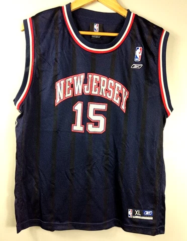 Vintage: Reebok Vince Carter Jersey, New Jersey Nets, Youth Boys XL 18-20 Blue Cover