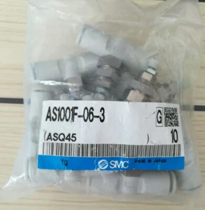 10pcs/1Bag New For SMC AS1001F-06-3 Fittings Throttle Valve Free Shipping - Picture 1 of 2
