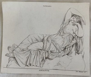 Arianna Grabado Mitología 1840 Circa Xavier Paredes Grabado - Imagen 1 de 1