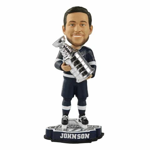 Tyler Johnson Tampa Bay Lightning 2021 Stanley Cuper Champions Bobblehead NHL Cover