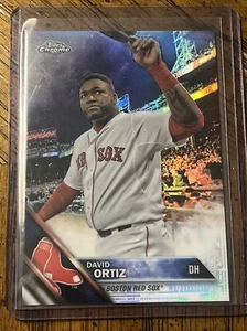 2016 Topps Chrome Baseball Refractor David Ortiz #153 Red Sox HOF - Picture 1 of 2