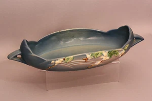ROSEVILLE POTTERY SNOWBERRY CONSOLE BOWL - FREE SHIPPING - Picture 1 of 7