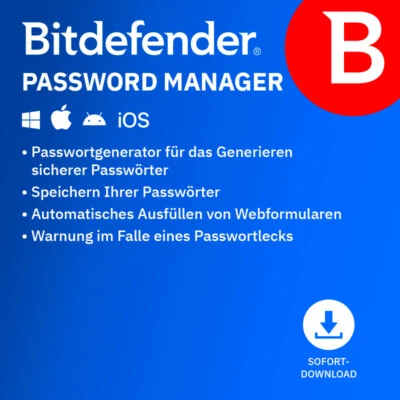 Bitdefender Password Manager / 1 Benutzer / 1 Jahr / ESD - Bild 1 von 3