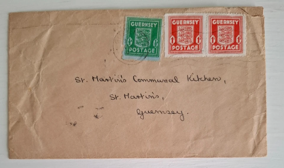 1942 Guernsey occupation stamps on cover see details - Image 1 of 1