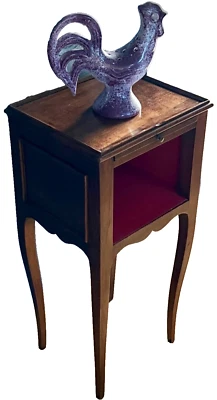 ANTIQUE FRENCH BEDROOM CUPBOARD FRUITWOOD BODY OAK SLIDING SHELF 19TH C. - Image 1 of 4