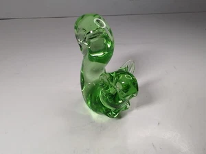 Estatuilla de ardilla Fenton de colección verde claro alta MCM retro núcleo de cabaña A334 - Imagen 1 de 4
