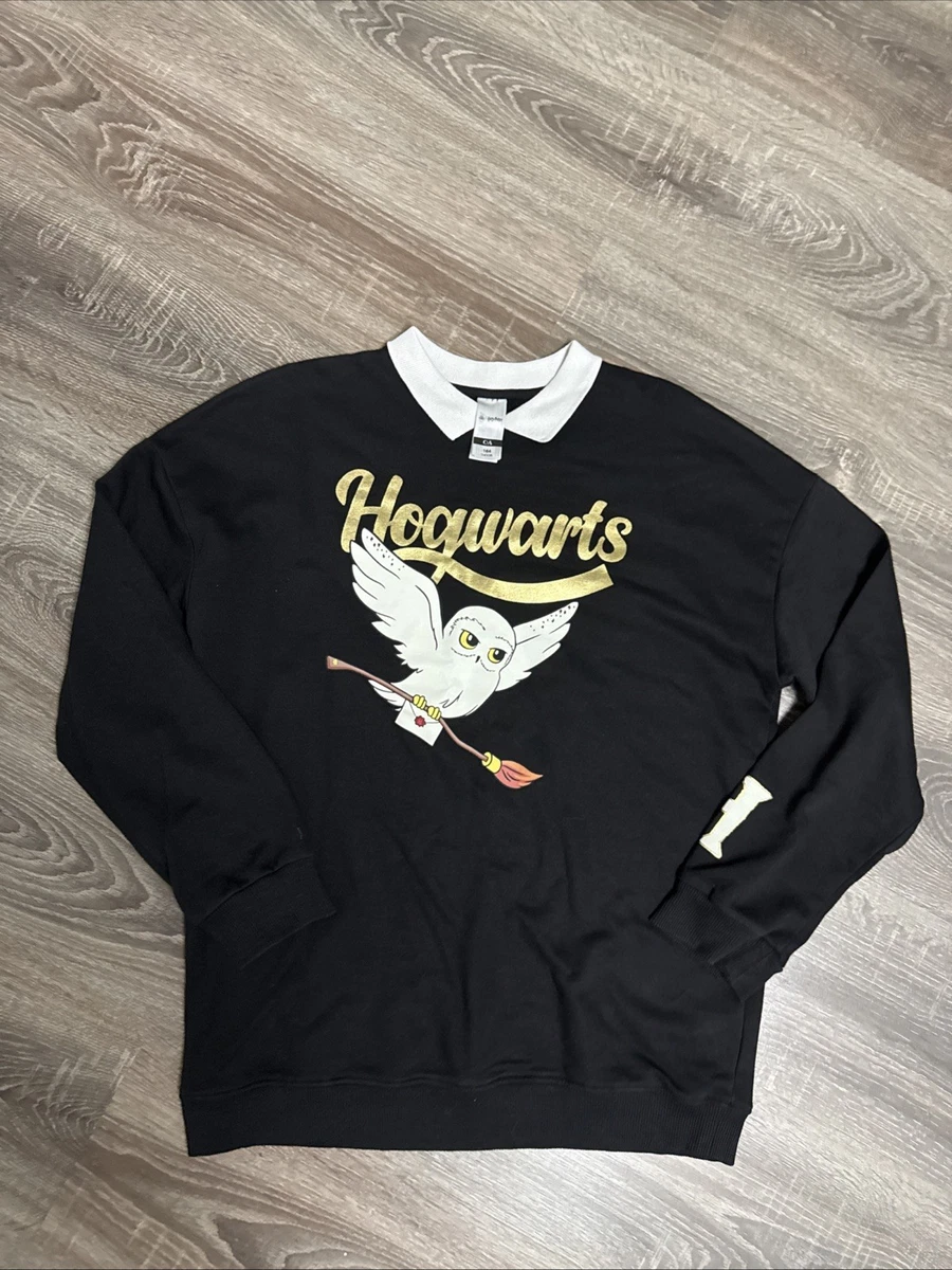 Harry Potter Sweatshirt Für Mädchen – Hogwarts Design, Weicher Kapuzenpullover, Größe 12 Jahre, Grau