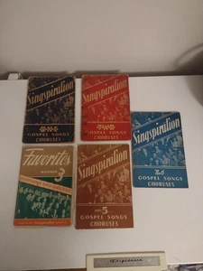 Vtg 30s-40s Singspiration 5 Songbooks Gospel Music Crusade Christian Hymns - Picture 1 of 8