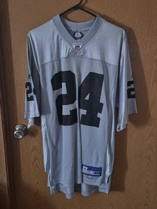 OAKLAND RAIDERS #24 C. Woodson REEBOK Jersey Adult SIZE MEDIUM - Picture 1 of 5