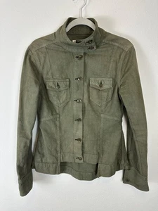 RAG & BONE Women’ s S Chamberlain Utility Fatigue Military Green Denim Jacket - Picture 1 of 9