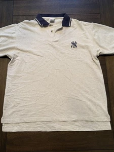 New York Yankees Shirt Herren Medium weiß navy MLB Baseball Polo bestickt - Bild 1 von 7