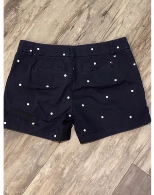 Женские темно-синие китайские шорты в горошек Tommy Hilfiger размер 0 - Изображение 1 из 3