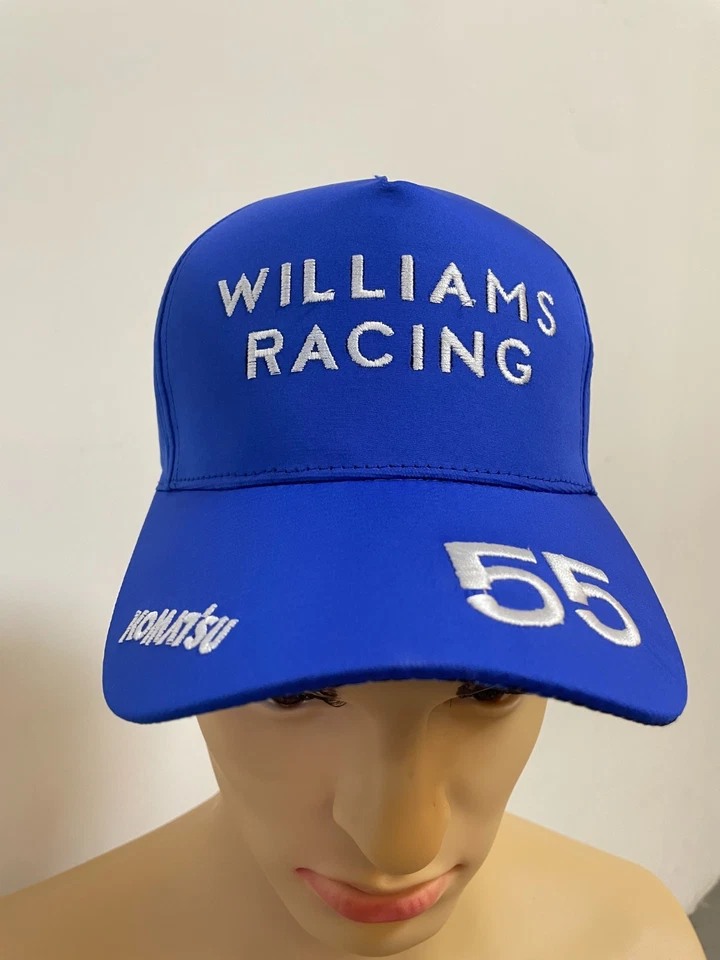 F1 Williams #55 Racing 男式休闲户外棒球帽可调节蓝色 — 第 1/4 张图片
