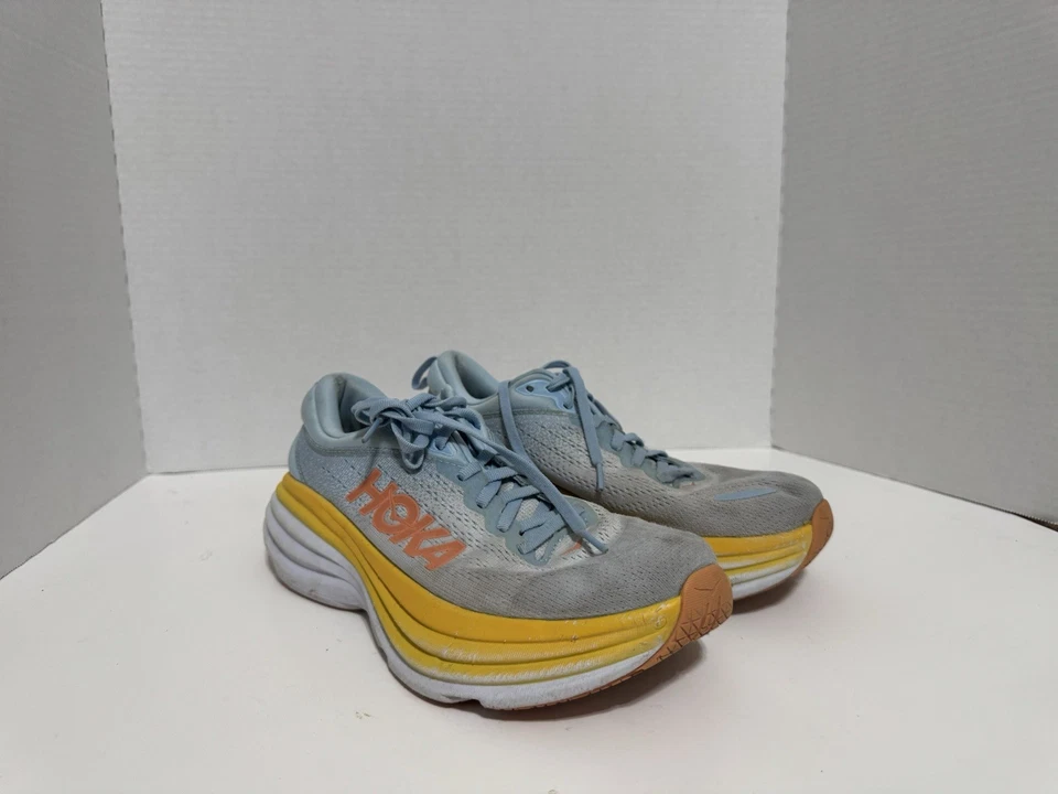 Hoka One One Bondi 8 Mujer Talla 9 Zapatos Anchos Azul Tenis para Correr 1127954 SSCA Foto 1 de 4