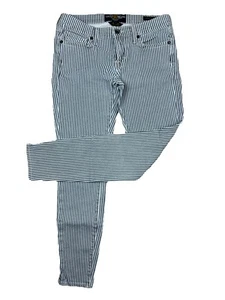 Lucky Brand Women’s 4/27 Charlie Skinny Rail Stripe Jeans Pants EUC - Picture 1 of 16