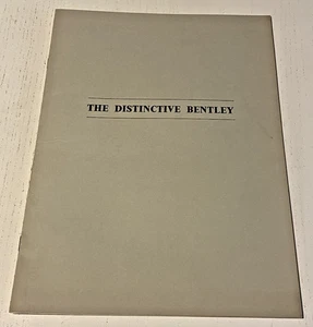 RARE : Brochure de Vente The Distinctive BENTLEY - Anglais -  1954 - Bel Etat. - Picture 1 of 5