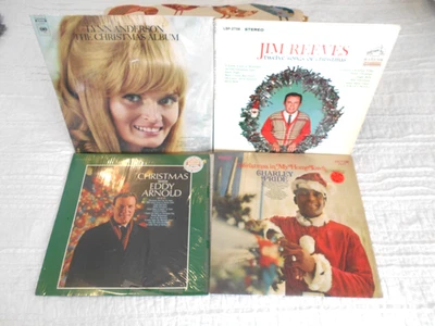 Christmas With Eddy Arnold In My Home Town Charley Pride Jim Reeves Album LP Lot - Image 1 of 2