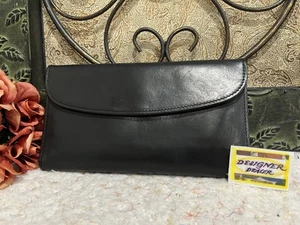 Cartera COACH Vintage Legacy Cuero Negro Triple Buen Estado - Imagen 1 de 13