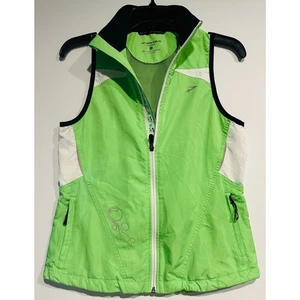 Brooks Womens Green Small Running Vest Shelter Technology Reflective Cell Pocket - Picture 1 of 14