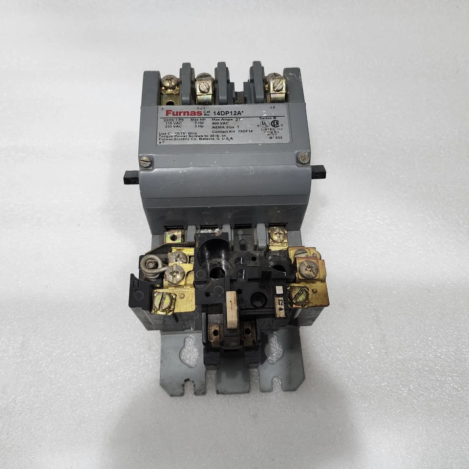 FURNAS CAT 14DP12A MOTOR STARTER  27A 48DC11AA3 COIL VOLTAGE 110-120V/190-240V - Image 1 of 4