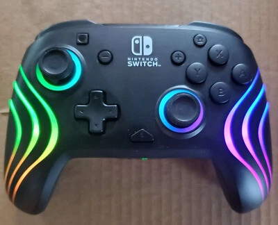 PDP Black Afterglow Wave Wireless Pro Controller with Motion for Nintendo Switch - Image 1 of 4