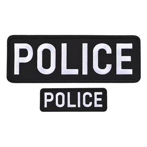 Parche de Policía con Gancho y Lazo para Chaleco de Policía Ropa Mochilas Sombreros Blanco - Imagen 1 de 7