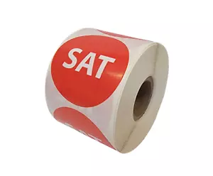 Tag - Samstag Etiketten Inventar Wochentage Aufkleber 2" rund, 500 STCK. - Bild 1 von 6